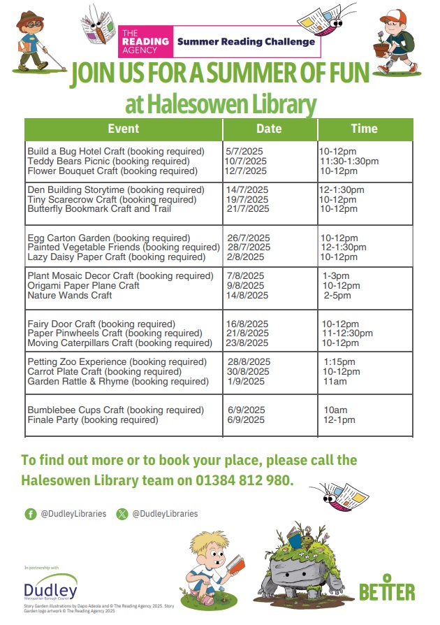 Halesowen Library - Summer Reading Challenge Crafts and Activities